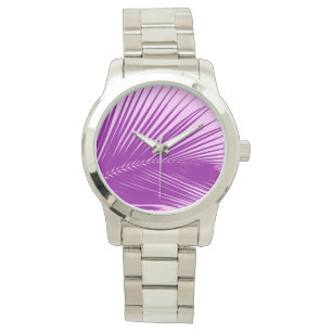 Palmblad - orchidee en paars horloge