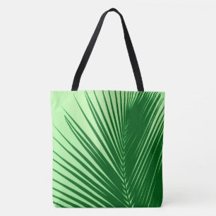 Palmblad - smaragd en kalkgroen draagtas