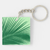 Palmblad - smaragd en kalkgroen sleutelhanger (Achterkant)