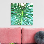 Palmblad, tropisch gebladerte, oerwoud regenwoud canvas afdruk (Insitu (Woonkamer))