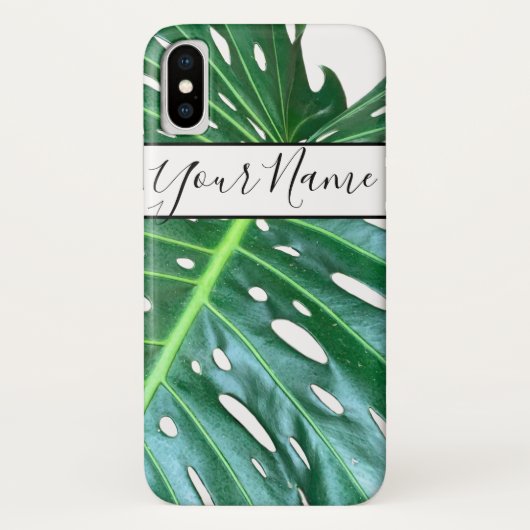 Palmblad, tropisch gebladerte, oerwoud regenwoud Case-Mate iPhone case (Achterkant)