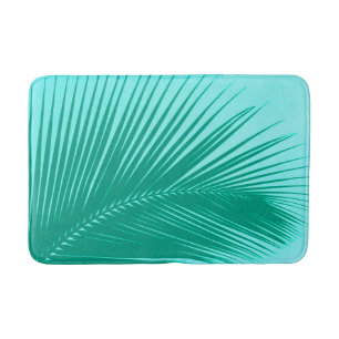 Palmblad - Turquoise en aqua Badmat