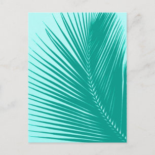 Palmblad - Turquoise en aqua Briefkaart
