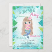 Palmblad, uitnodiging voor verjaardagsfeestje van (Voorkant)