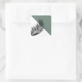 Palmblad Vierkante Sticker (Tas)