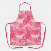 Palmbladafdrukken, Fuchsia, koraal- en pastroze Schort (Voorkant)