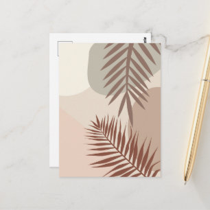 Palmbladeren, Boho Abstract Geometrische Kunst Briefkaart