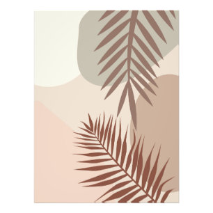 Palmbladeren, Boho Abstract Geometrische Kunst Foto Afdruk