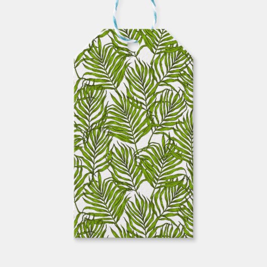 Palmbladeren Cadeaulabel (Voorkant)