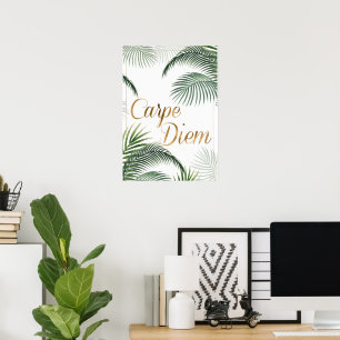 Palmbladeren Carpe Diem Poster