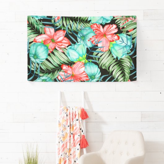 Palmbladeren en -bloemen spandoek (Insitu)