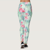 Palmbladeren en -flamingos leggings (Achterkant)