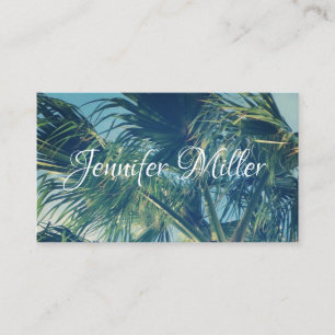 Palmbladeren Foto Reizen Visitekaartje