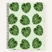 Palmbladeren, groene bladeren, tropisch patroon notitieboek (Voorkant)