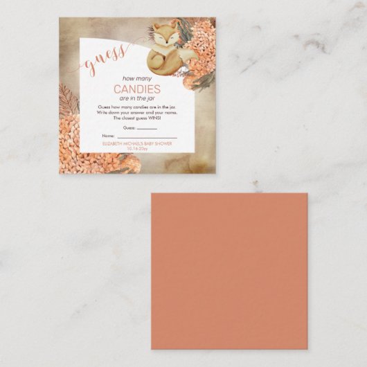 Palmbladeren | Hydrang | Snoepjes in de pot Informatiekaartje (Voorkant / Achterkant)