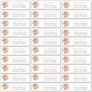 Palmbladeren   Hydrangea Blooms Gastenadreslijst Sticker