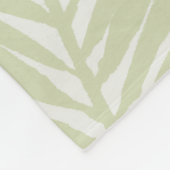 Palmbladeren met blauwe vogel fleece deken (Hoek)