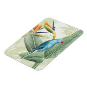 Palmbladeren met blauwe vogel magneet (Linkerzijde)