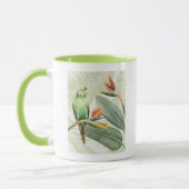 Palmbladeren met een groene vogel mok (Links)