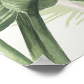 Palmbladeren met witte vogel poster (Hoek)