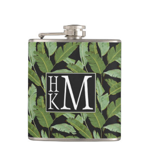 Palmbladeren   Monogram Heupfles