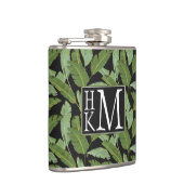 Palmbladeren | Monogram Heupfles (Rechts)