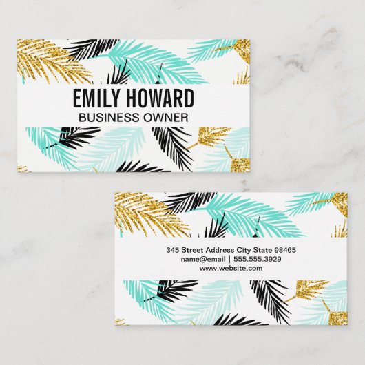 Palmbladeren | Natuurlijk Visitekaartje (Voorkant / Achterkant)