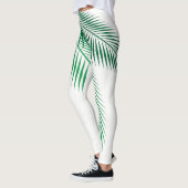 Palmbladeren op witte Leggings (Links)