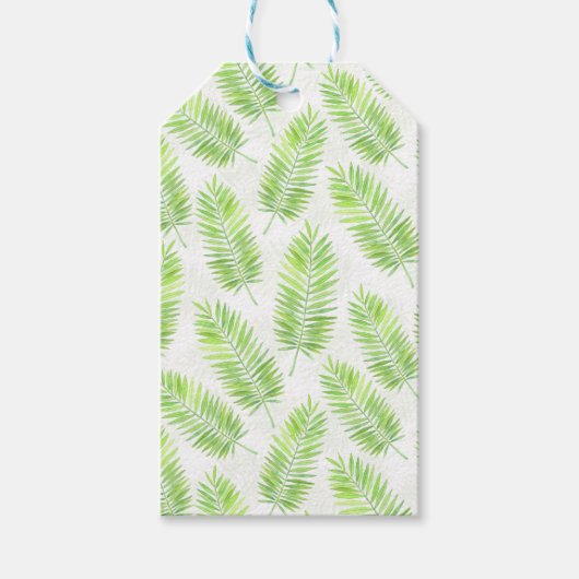 Palmbladeren patroon cadeaulabel (Voorkant)