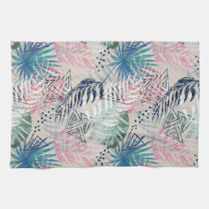 Palmbladeren, tropisch, botanisch, bladeren, oerwo theedoek
