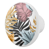 Palmbladeren, tropisch, botanisch, oerwoud, bos, keramische knop (Rechts)