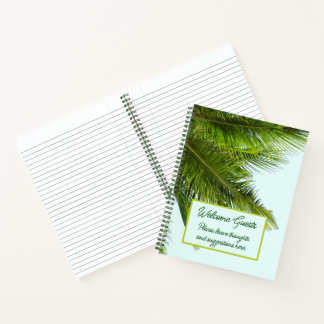 Palmbladeren Welkom Huurders  Notitieboek