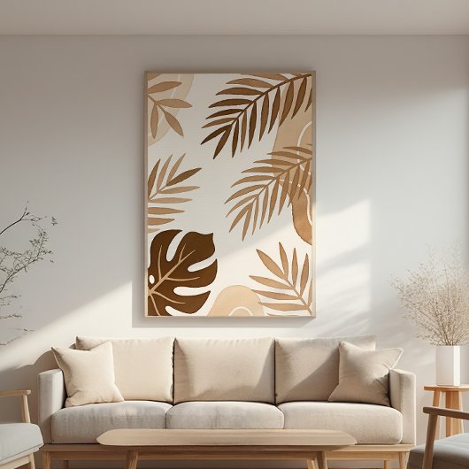 Palmbladeren – Zen Poster – Neutral Wall Print Perfect Poster