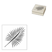 Palmbladstempel, tropisch blad rubberstempel (Gestempeld)