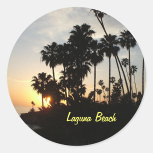 Palmbomen bij Laguna zonsondergang sticker