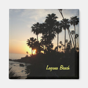 Palmbomen bij zonsondergang Laguna Magneet