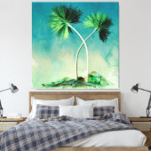 Palmbomen Canvas Afdruk (Insitu (Slaapkamer))