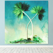Palmbomen Canvas Afdruk (Insitu (Houten vloer))