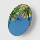 palmbomen Cote D'Azur Clock Ronde Klok (Hoek)