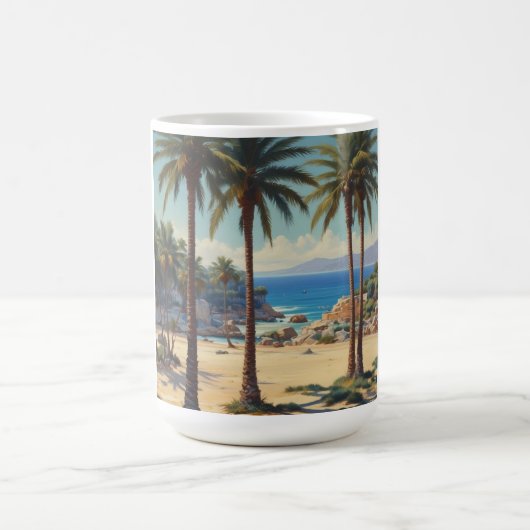 Palmbomen Cote D'Azur Reizen Koffiemok (Center)