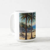 Palmbomen Cote D'Azur Reizen Koffiemok (Voorkant links)