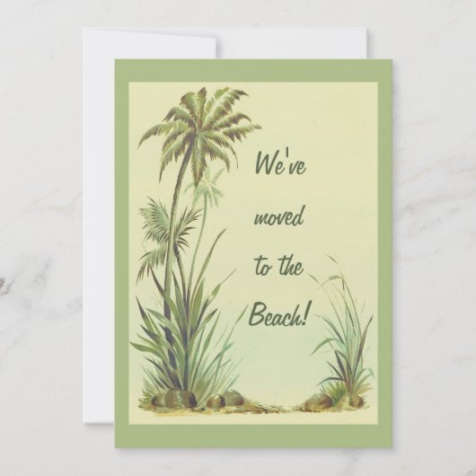  palmbomen die we naar het strand hebben verplaats kaart (Voorkant)