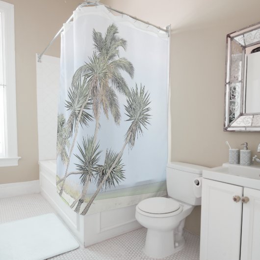 Palmbomen Douchegordijn (In situ)