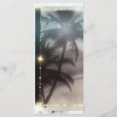 Palmbomen Elegant Tropisch Strandfeest Menu (Achterkant)