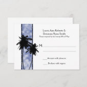 Palmbomen en blauwe RSVP (Voorkant / Achterkant)