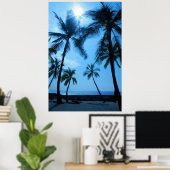 Palmbomen en Poster van blauwe hemden (Thuiskantoor)