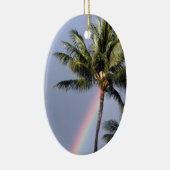 Palmbomen en regenboog keramisch ornament (Rechts)