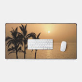 Palmbomen en Romantische zonnebank Bureaumat (Keyboard & Muis)