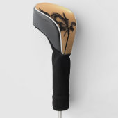 Palmbomen en Romantische zonnebank Golfheadcover (Schuin)