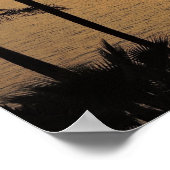 Palmbomen en Romantische zonnebank Poster (Hoek)